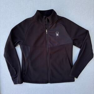 Spyder‎ Men's Medium Full Zip Sweater jacket black gorpore hiking camping